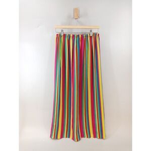BB Dakota Rainbow Striped Maxi Skirt Womens Medium Multicolor